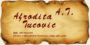 Afrodita Tucović vizit kartica